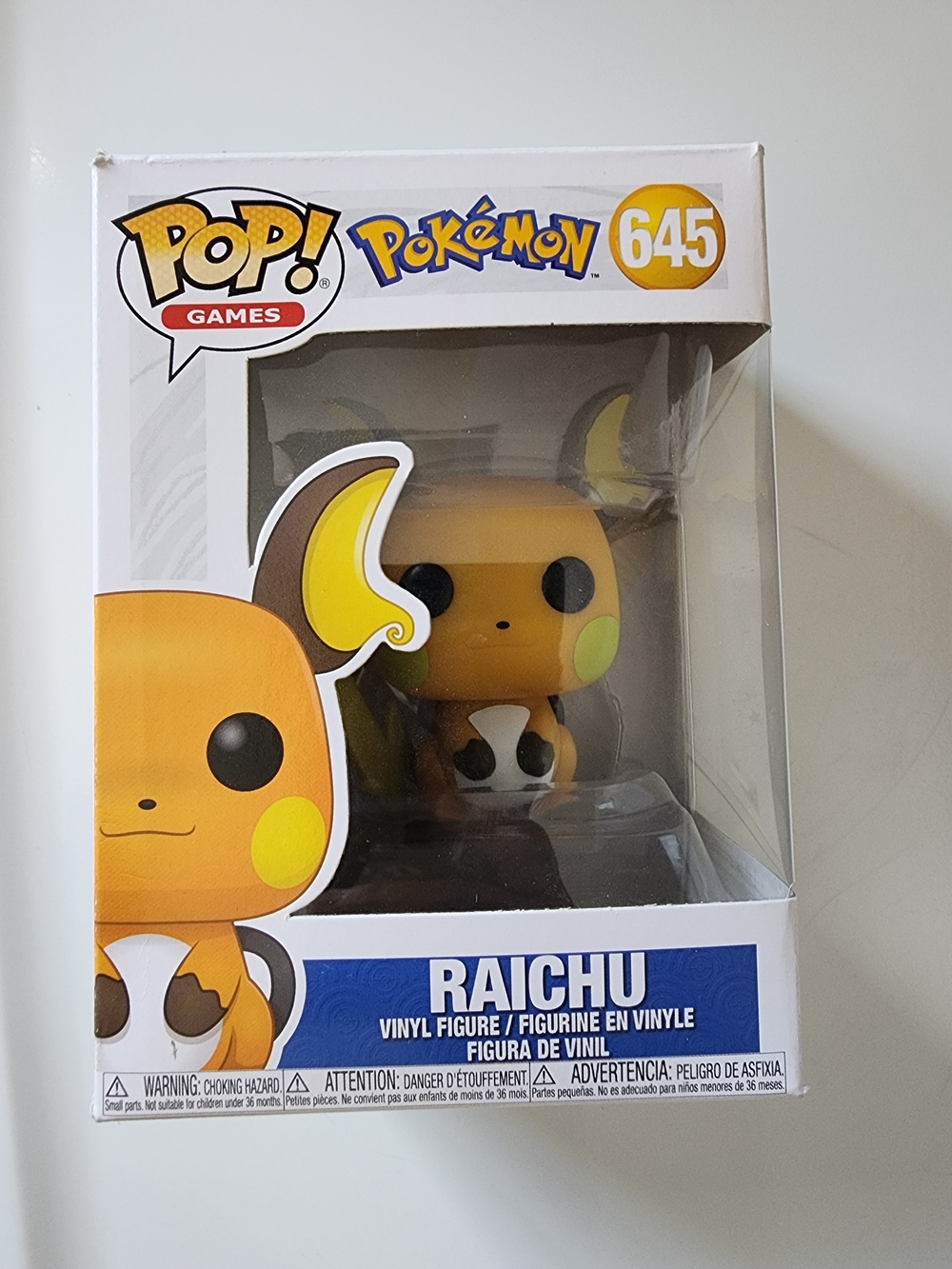 Funko POP! Pokemon Raichu Vinyl Figure #645 Games Collectible Like New